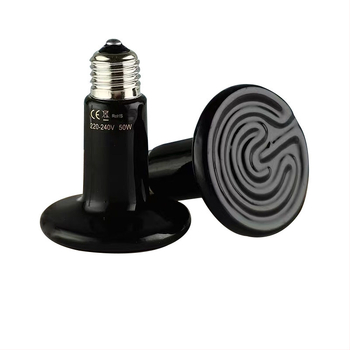 Keramikā apkures luktura reptīļiem, bez atspīduma apkures luktura, mini nakts gaisma ar temperatūras kontroli