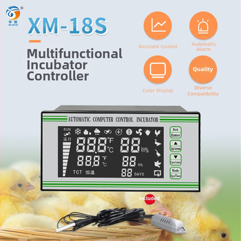 XM-18S inkubatora vadība ar automātisku temperatūras un mitruma kontroli, diapazons 0–40,5°C, piemērots putnu inkubācijai