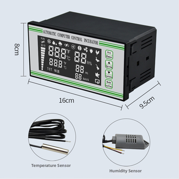 XM-18S inkubatora vadība ar automātisku temperatūras un mitruma kontroli, diapazons 0–40,5°C, piemērots putnu inkubācijai