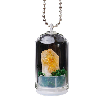 Krištáľová fľaštička na prianie — mini krajinkový dekor, Runyangshi, geometrický štýl, PP vrecko balenie, moderný minimalistický štýl