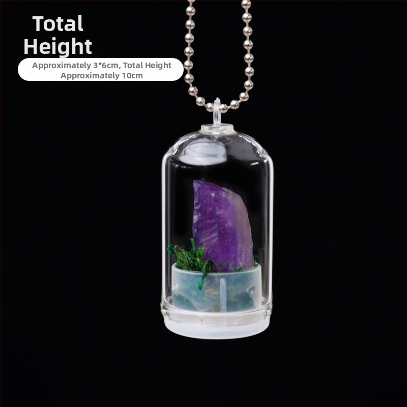 Krištáľová fľaštička na prianie — mini krajinkový dekor, Runyangshi, geometrický štýl, PP vrecko balenie, moderný minimalistický štýl