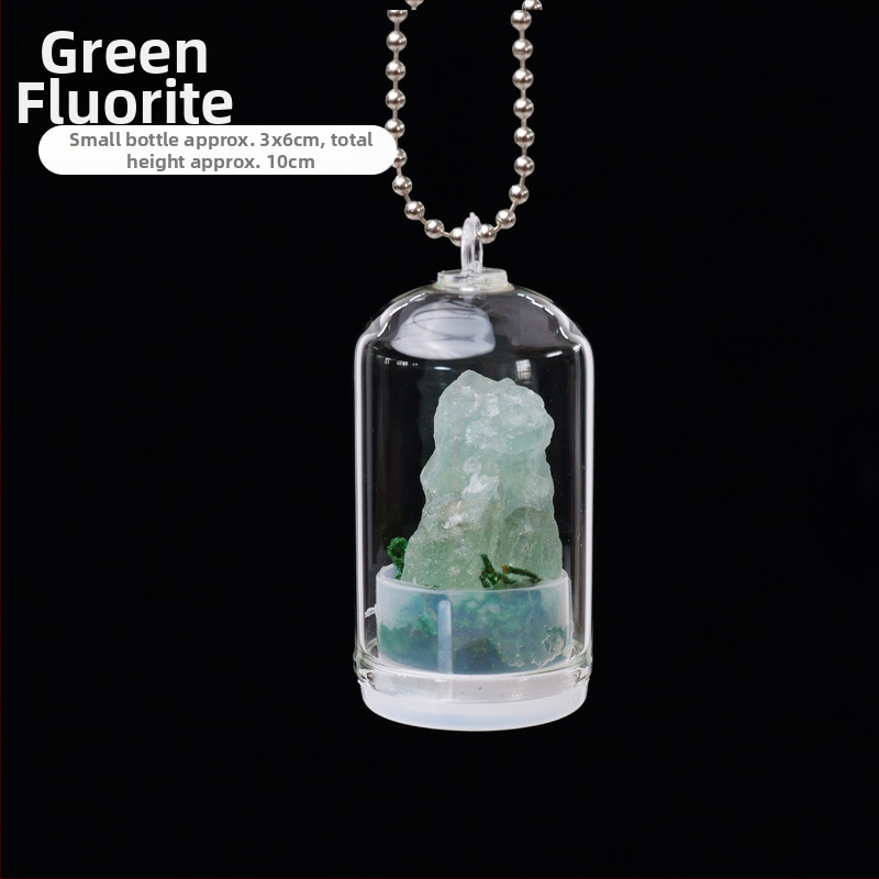 Krištáľová fľaštička na prianie — mini krajinkový dekor, Runyangshi, geometrický štýl, PP vrecko balenie, moderný minimalistický štýl