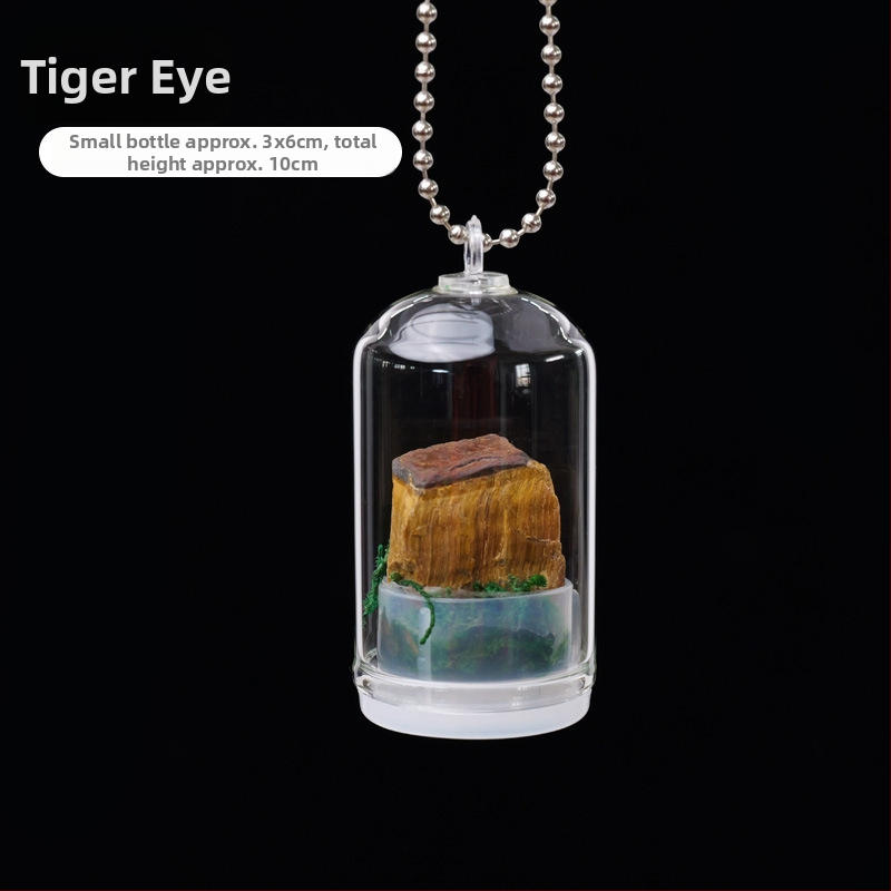 Krištáľová fľaštička na prianie — mini krajinkový dekor, Runyangshi, geometrický štýl, PP vrecko balenie, moderný minimalistický štýl