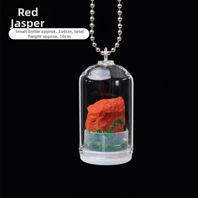 Krištáľová fľaštička na prianie — mini krajinkový dekor, Runyangshi, geometrický štýl, PP vrecko balenie, moderný minimalistický štýl