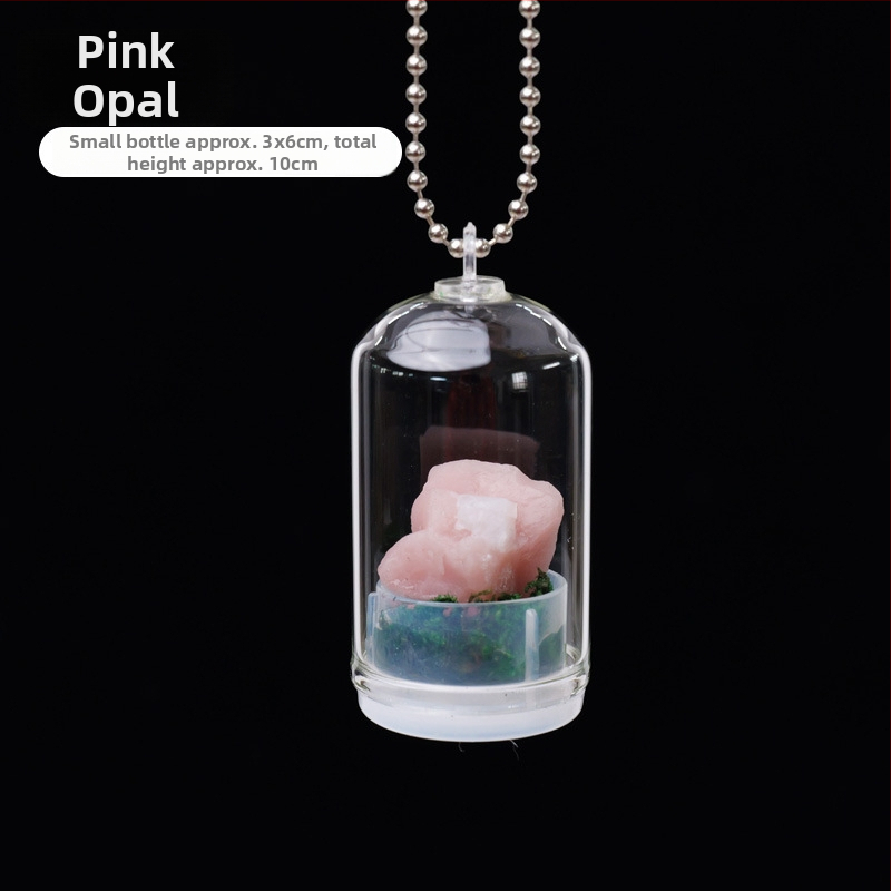 Krištáľová fľaštička na prianie — mini krajinkový dekor, Runyangshi, geometrický štýl, PP vrecko balenie, moderný minimalistický štýl