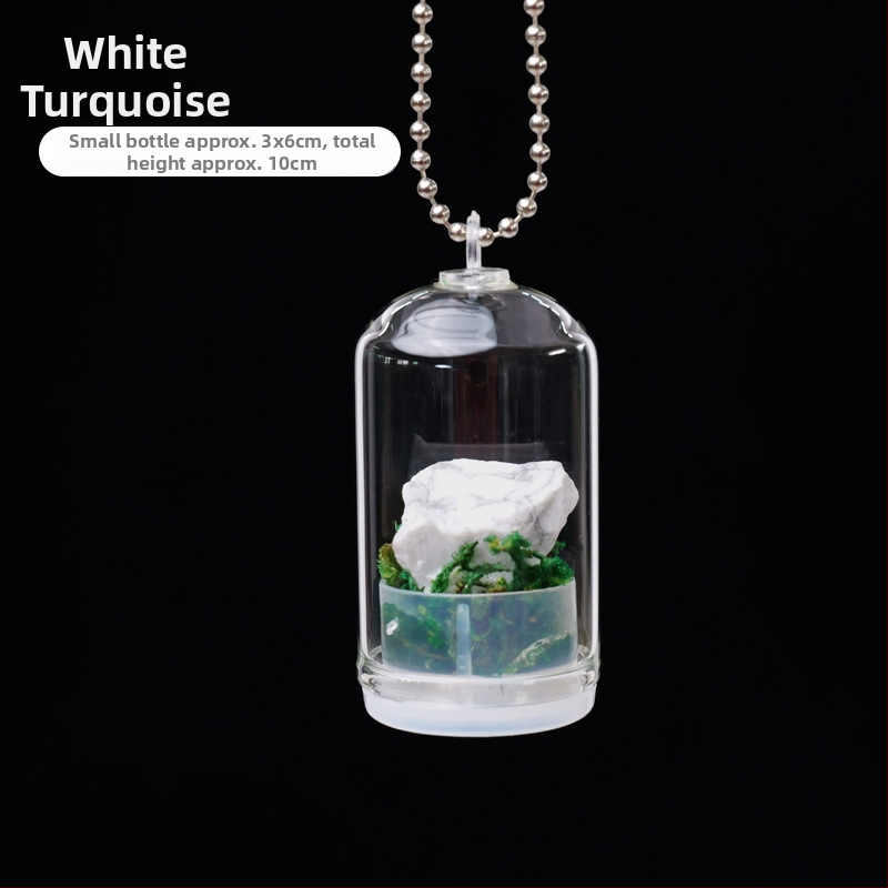 Krištáľová fľaštička na prianie — mini krajinkový dekor, Runyangshi, geometrický štýl, PP vrecko balenie, moderný minimalistický štýl