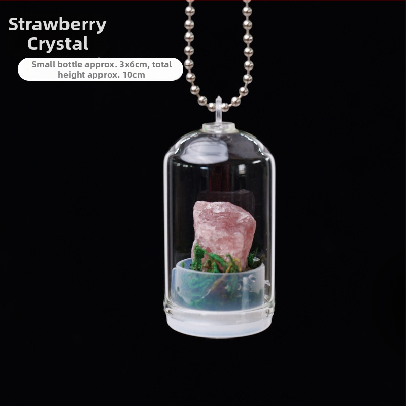 Krištáľová fľaštička na prianie — mini krajinkový dekor, Runyangshi, geometrický štýl, PP vrecko balenie, moderný minimalistický štýl