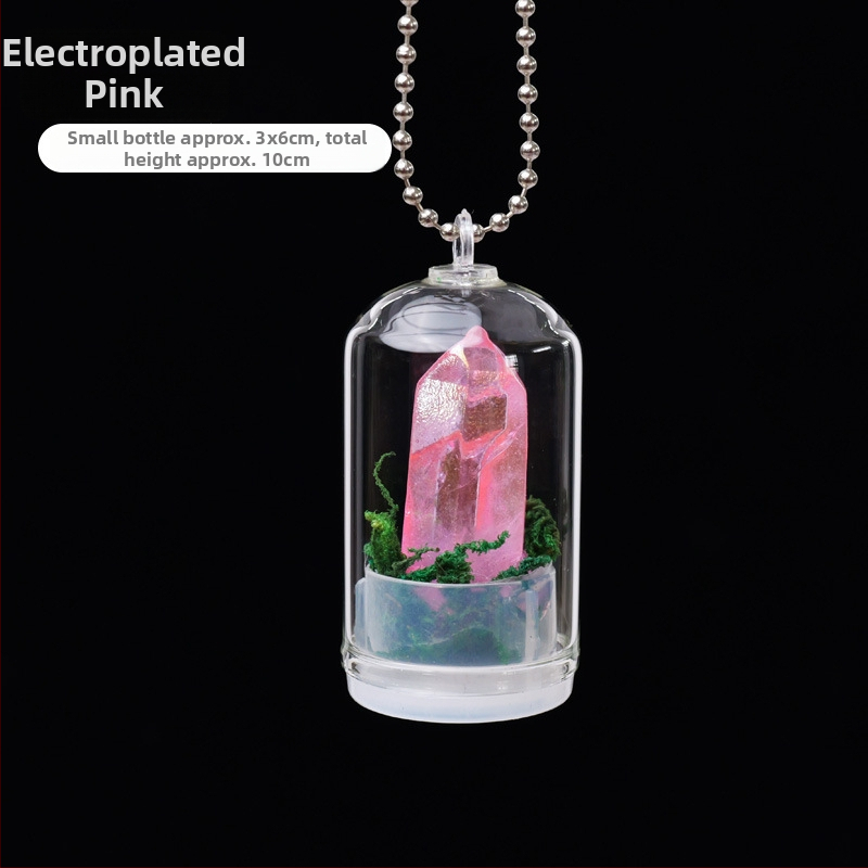 Krištáľová fľaštička na prianie — mini krajinkový dekor, Runyangshi, geometrický štýl, PP vrecko balenie, moderný minimalistický štýl