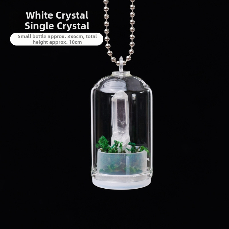 Krištáľová fľaštička na prianie — mini krajinkový dekor, Runyangshi, geometrický štýl, PP vrecko balenie, moderný minimalistický štýl