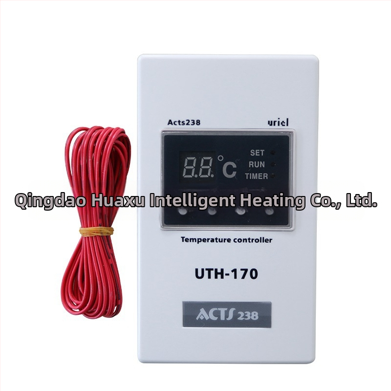 UTH170 elektriska apkures plēves termostats, gudrs temperatūras regulators, temperatūras diapazons 0-60 °C, spriegums 220 V, mērījumu objekts: apkures plēves kabelis