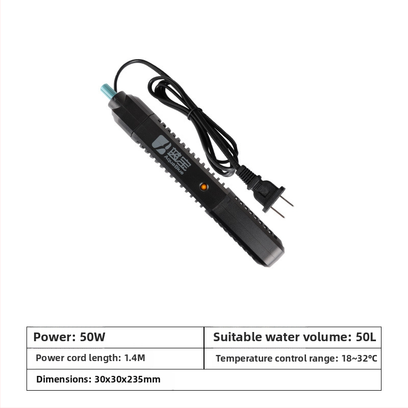 Ohrevná tyč pre akvárium, kvarcové sklo, automatická regulácia teploty s lampou, značka AquaBlue/Blue Treasure, 1 kg