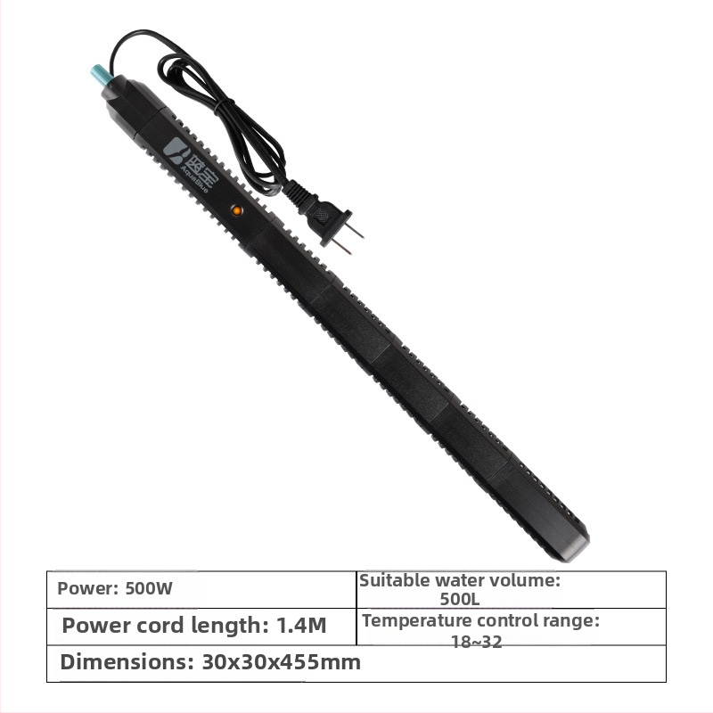 Ohrevná tyč pre akvárium, kvarcové sklo, automatická regulácia teploty s lampou, značka AquaBlue/Blue Treasure, 1 kg