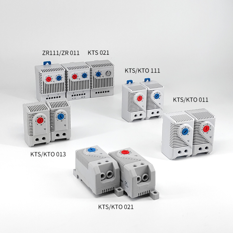 Nastaviteľný termostat pre ventilátor skrine, mechanický regulátor teploty na DIN lištu, 220 V, výstupný signál 10, životnosť 100000
