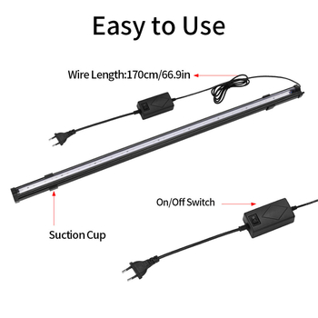 LED bublinkové svetlo do akvária, farebne meniace sa, ponorné LED pásové svetlo, PVC + akrylová trubica, 1–5W, hmotnosť 0,5 kg