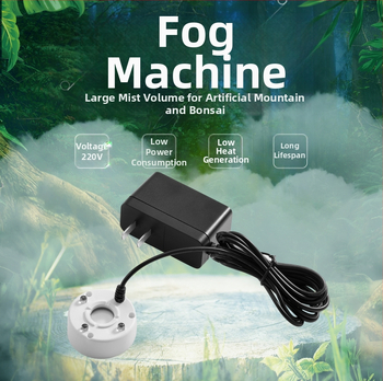 Ultrazvukový generátor hmly pre akvárium a bonsajové jazierko – 1 výstup hmly, nádrž 4,1–6,0 L, pokrytie 21–30 m², 24 W, nízka hlučnosť