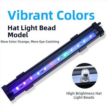 LED bublinové svetlo do akvária s diaľkovým ovládaním, ponorené, dekoratívne, výkon 1–6W, hmotnosť 100 g