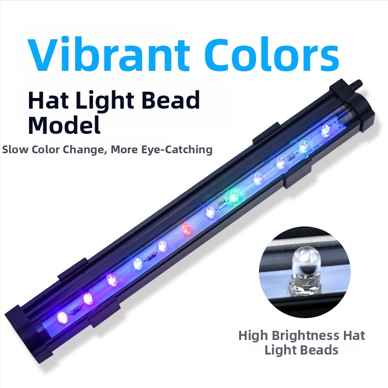 Žuvų akvariumo LED burbulų šviesa su nuotolinio valdymo pulteliu, panardinama, dekoratyvi, galia 1–6W, svoris 100 g