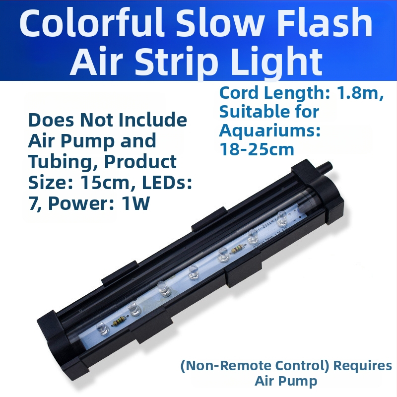 LED bublinové svetlo do akvária s diaľkovým ovládaním, ponorené, dekoratívne, výkon 1–6W, hmotnosť 100 g