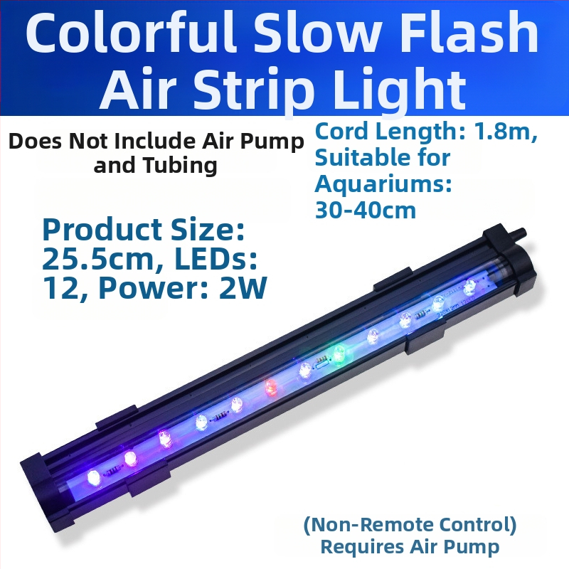LED bublinové svetlo do akvária s diaľkovým ovládaním, ponorené, dekoratívne, výkon 1–6W, hmotnosť 100 g