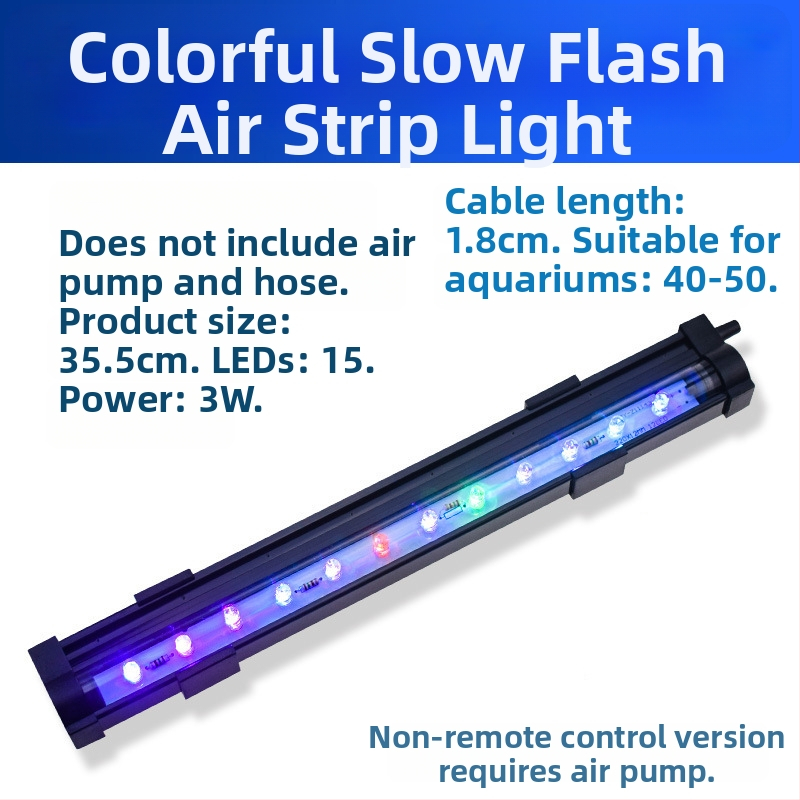 LED bublinové svetlo do akvária s diaľkovým ovládaním, ponorené, dekoratívne, výkon 1–6W, hmotnosť 100 g