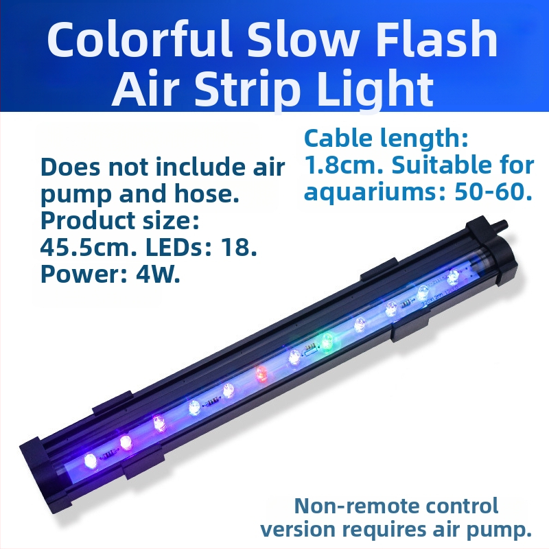 LED bublinové svetlo do akvária s diaľkovým ovládaním, ponorené, dekoratívne, výkon 1–6W, hmotnosť 100 g