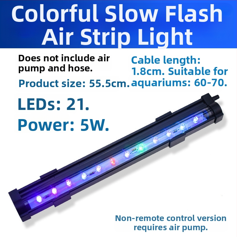 LED bublinové svetlo do akvária s diaľkovým ovládaním, ponorené, dekoratívne, výkon 1–6W, hmotnosť 100 g