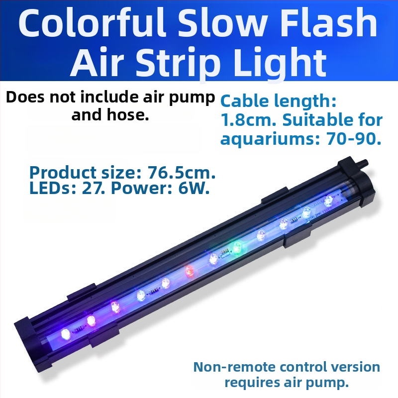 LED bublinové svetlo do akvária s diaľkovým ovládaním, ponorené, dekoratívne, výkon 1–6W, hmotnosť 100 g