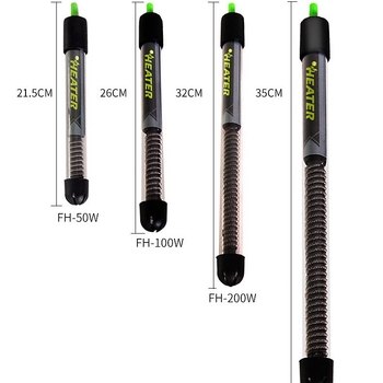 Chuangxing staklena grijaća šipka za akvarij – automatsko održavanje konstantne temperature, otpornost na eksploziju, 50–300W, 100 g