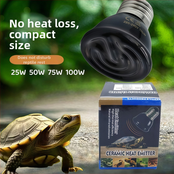 Keramická ohrievacia lampa pre plazy a domáce zvieratá, 25/50/75/100W, hmotnosť 64 g
