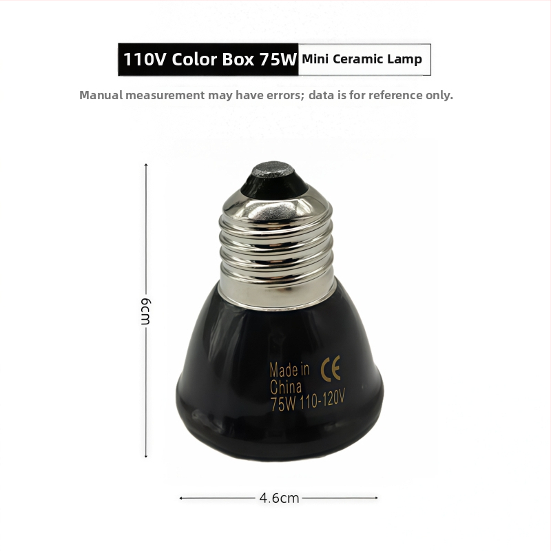 Keramická ohrievacia lampa pre plazy a domáce zvieratá, 25/50/75/100W, hmotnosť 64 g