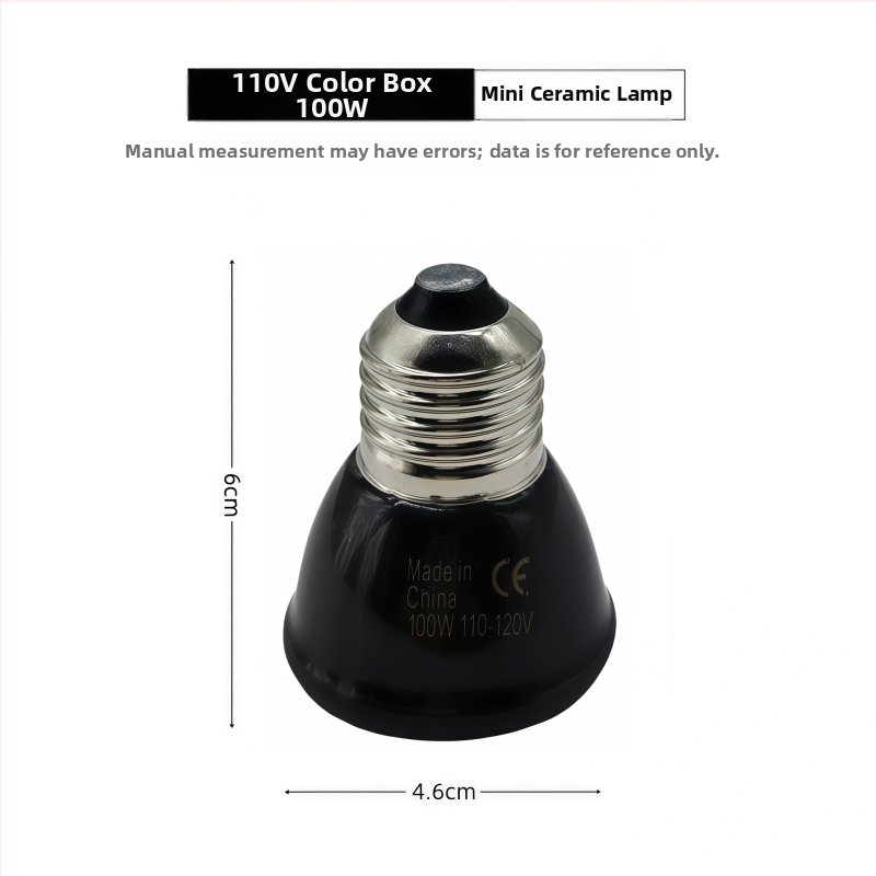 Keramická ohrievacia lampa pre plazy a domáce zvieratá, 25/50/75/100W, hmotnosť 64 g