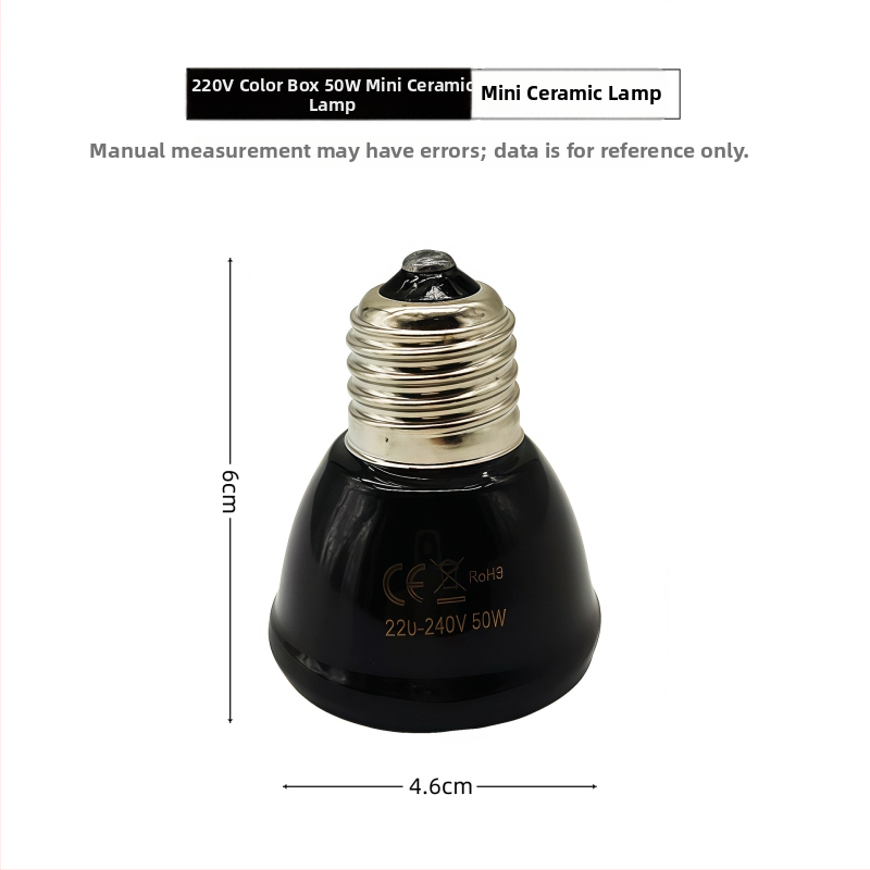Keramická ohrievacia lampa pre plazy a domáce zvieratá, 25/50/75/100W, hmotnosť 64 g