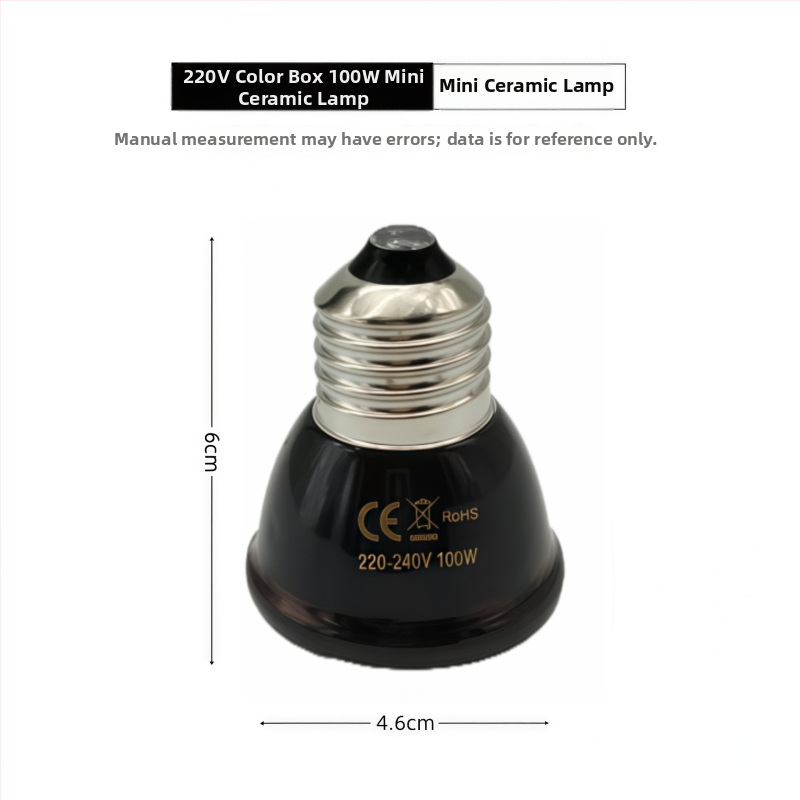 Keramická ohrievacia lampa pre plazy a domáce zvieratá, 25/50/75/100W, hmotnosť 64 g