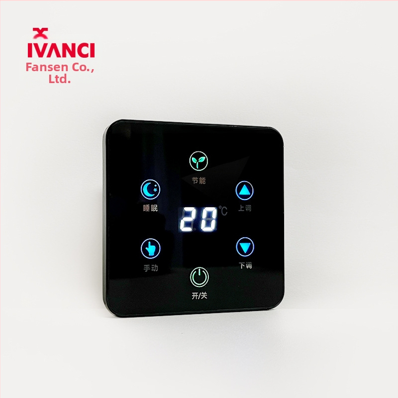Fansheng Inteligentný panel riadenia podlahového vykurovania s LCD termostatom, ručné inštalácie, AC110-250V, 50/60Hz, veľká obrazovka, riadenie teploty pre vodné podlahové vykurovanie