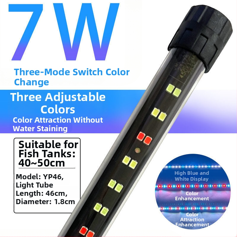 LED ponorné svetlo pre akvárium, vodotesné so spínačom