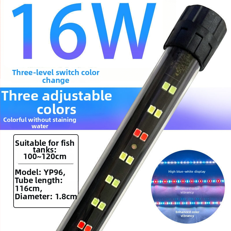 LED ponorné svetlo pre akvárium, vodotesné so spínačom