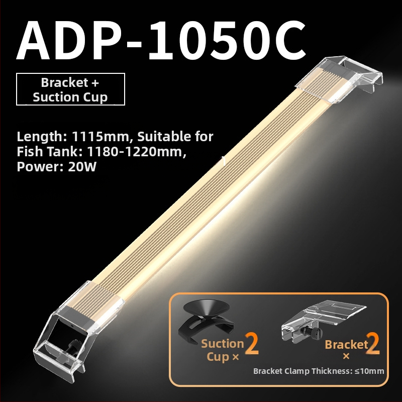 LED svetlo do akvária pre vodné rastliny, hliníkové zliatinové puzdro, nastaviteľná jas, model LDP, 0.5 kg