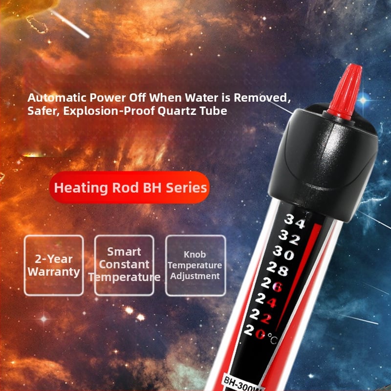 Grijaća šipka za akvarij, kvarc, automatska kontrola temperature, otpornost na eksploziju, 50–500W