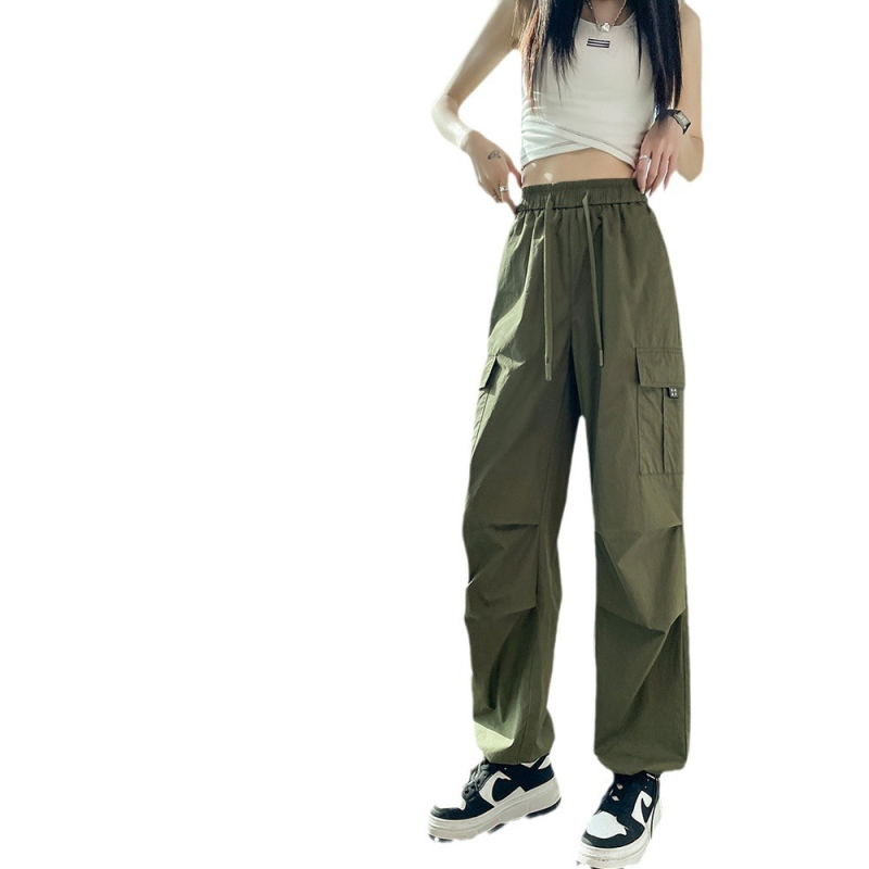 Ženské nohavice na prácu Ice Silk, rýchloschnúce, haremský štýl, stredný pás sťahovacou šnúrkou, voľný strih, polyester 90–95%