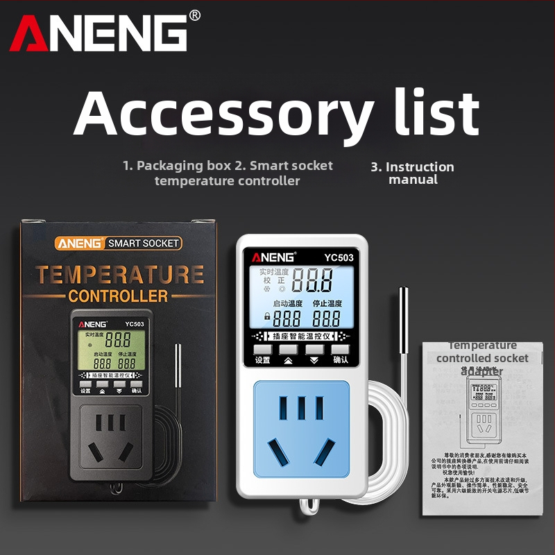 Inteligentný digitálny termostat s displejom pre chov plazov: elektronický regulátor teploty, montáž do zásuvky, automatické riadenie teploty