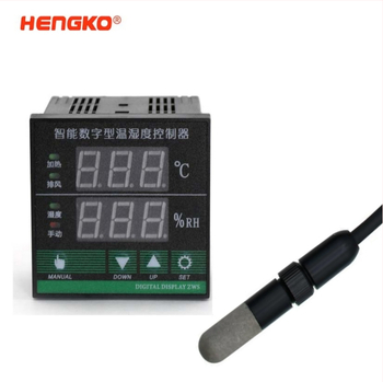 Regulátor teploty a vlhkosti s digitálnym displejom a teplotným senzorom, rozsah -40°C…120°C, vlhkosť 1–100% RH, presnosť ±0.2°C / ±3% RH, 220V