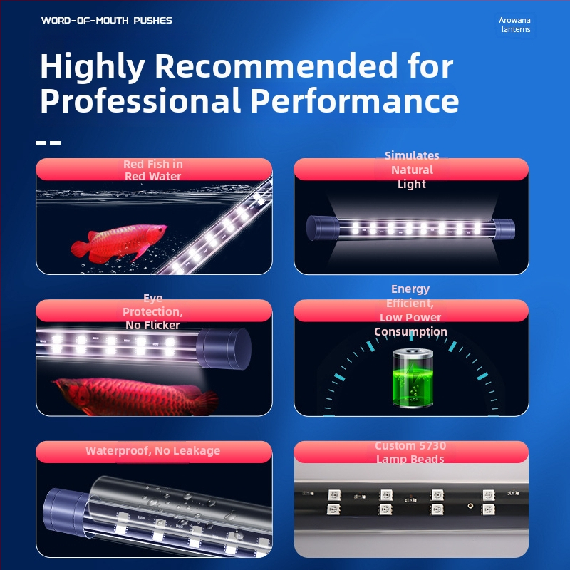 LED apšvietimas akvariumui (Medžiaga: Plastikas; Funkcija: Akvariumo apšvietimas; Prekės ženklas: Crazy Water Grass; Galia: Pasirenkama)