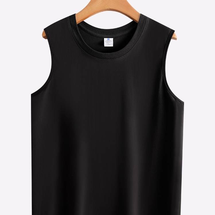 Japonského štýlu bezrukávová športová vesta z 100% bavlny, 240 g, voľný strih, pre mužov, leto