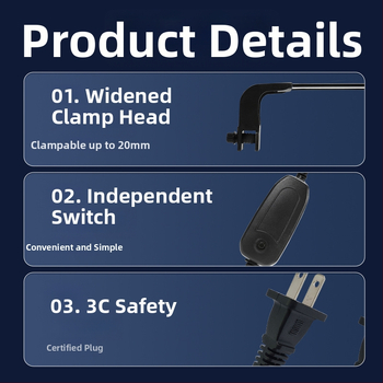 LED osvetlenie akvária s plným spektrom, klipsové, nastaviteľné, vodotesné, proti riasam, 12/19/30/45W