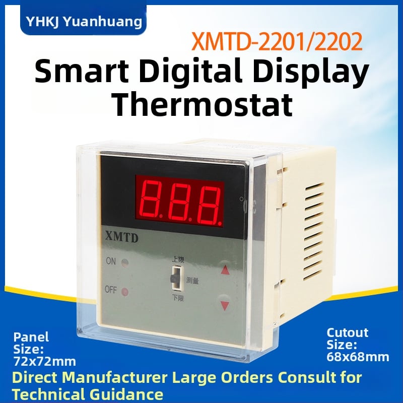 Duálny digitálny regulátor teploty s displejom (XMTD2201/2202; pevná montáž; 220V)
