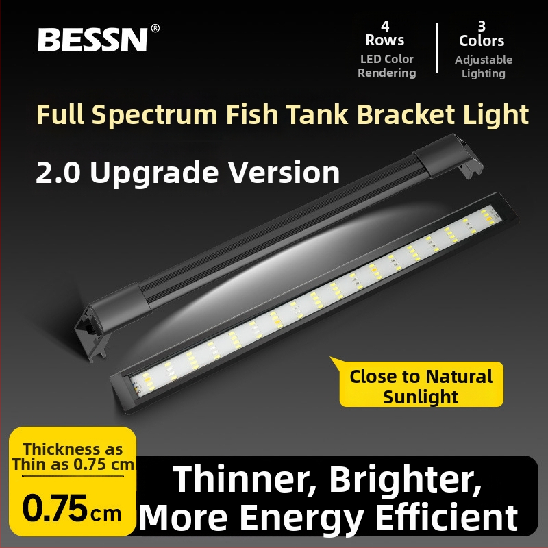 Akvarijné LED svetlo 2.0 s plným spektrom, vodeodolné, energeticky úsporné