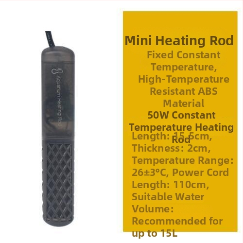 Akvarijska grijača šipka s regulacijom temperature – ABS, 158 g, 30–100 W
