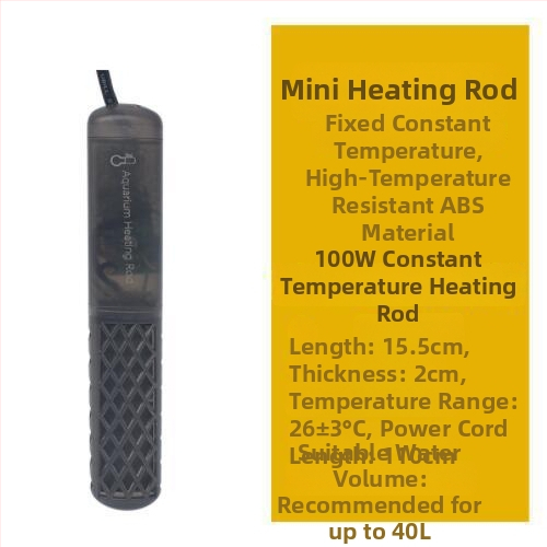 Akvarijska grijača šipka s regulacijom temperature – ABS, 158 g, 30–100 W