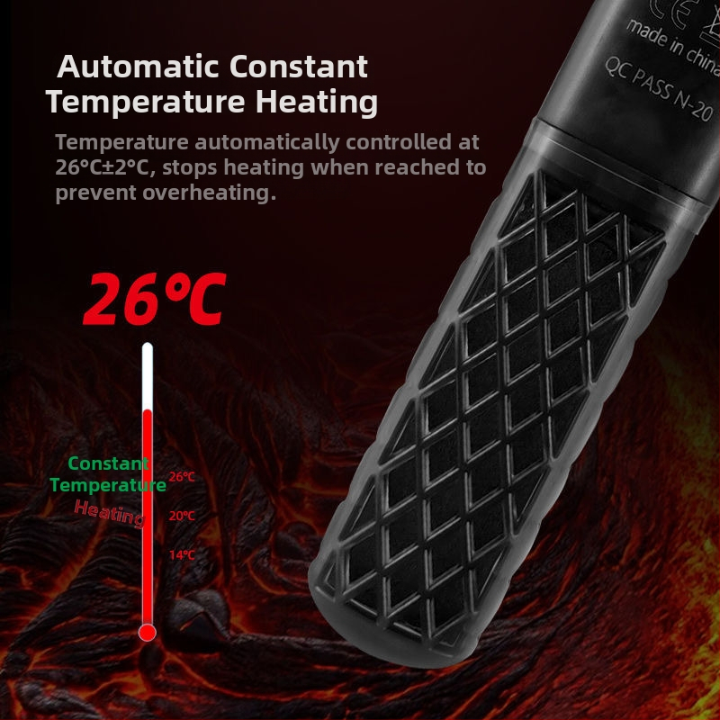 Akvarijska grijača šipka s regulacijom temperature – ABS, 158 g, 30–100 W