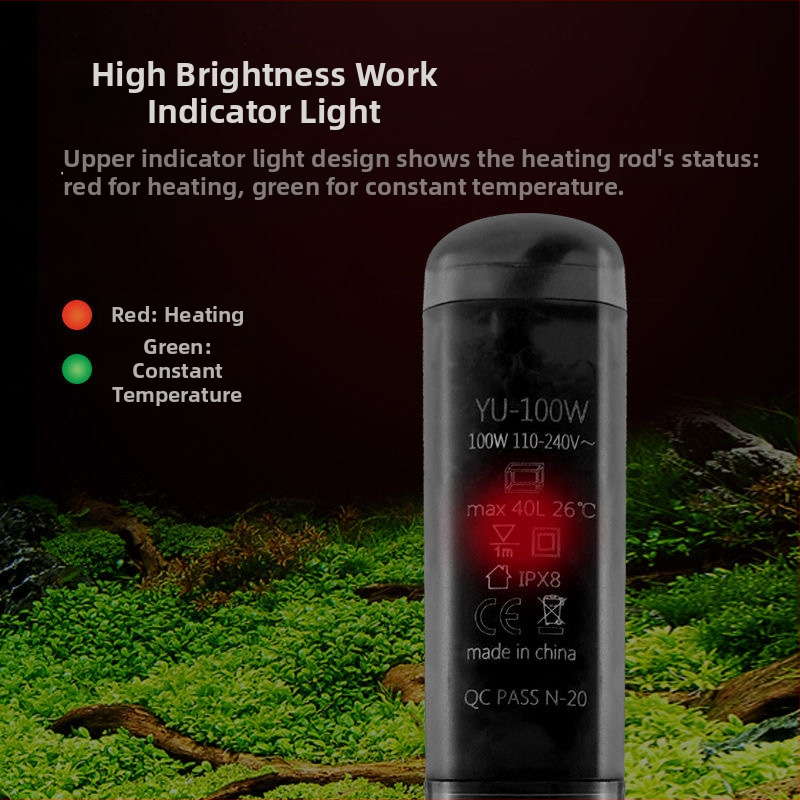 Akvarijska grijača šipka s regulacijom temperature – ABS, 158 g, 30–100 W